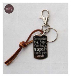 idée cadeau : porte clés personnalisé homme