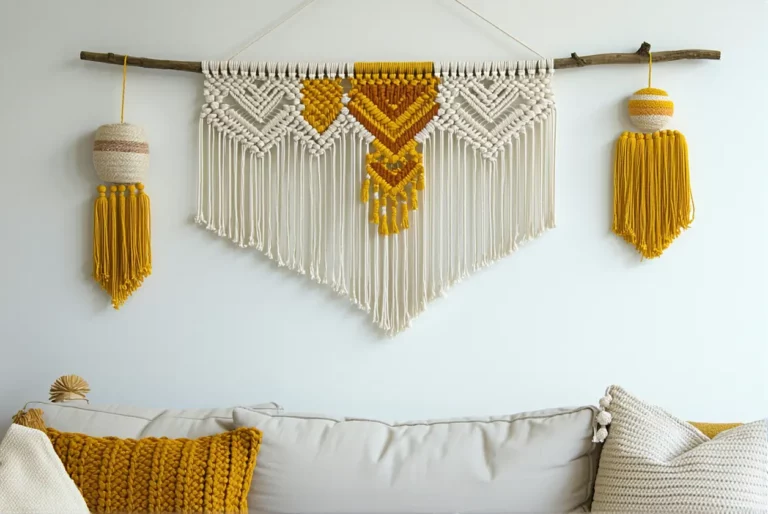 Créer des décorations murales en macramé lors d'un crafternoon