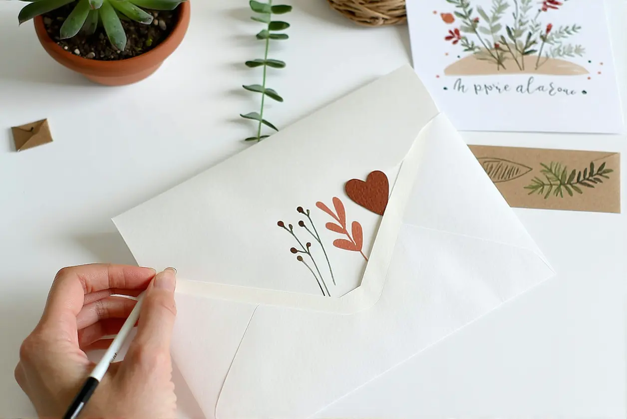 Décorer ses enveloppes à la main
