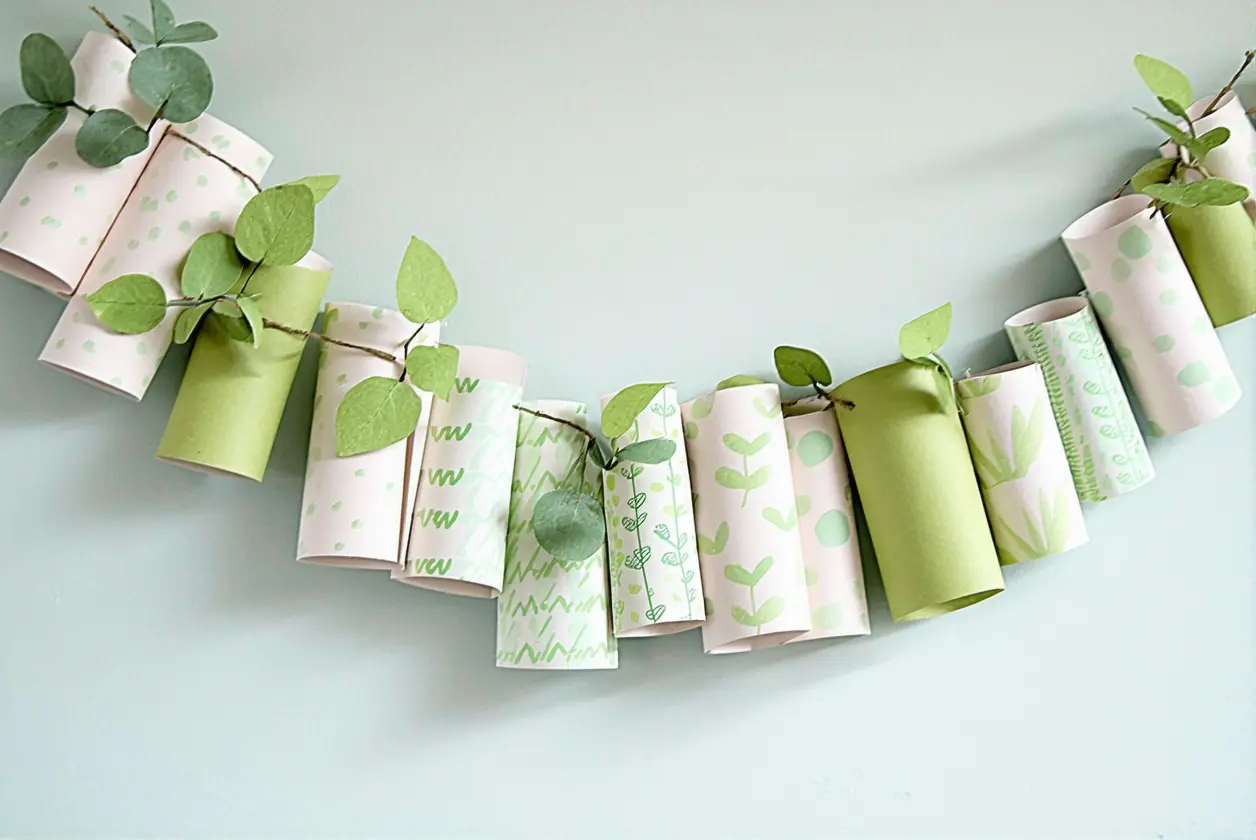 DIY : guirlande avec rouleaux de papier toilette