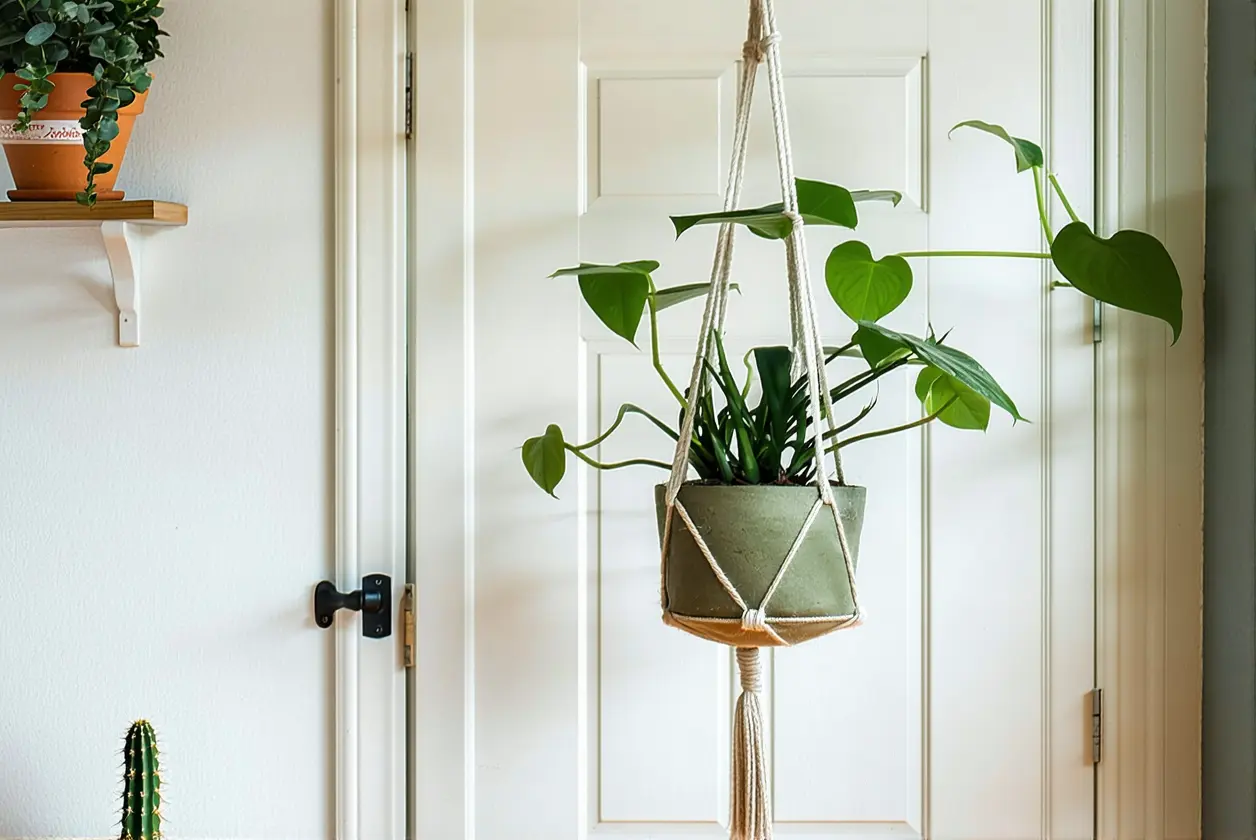 Fabriquer un porte-plante suspendu original avec notre tuto