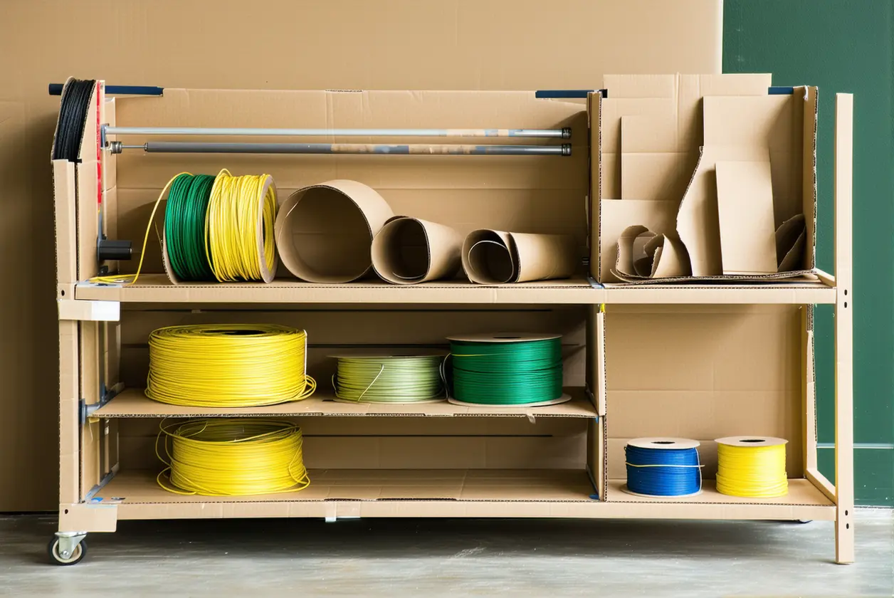 Réaliser un range-câbles avec rouleaux en carton