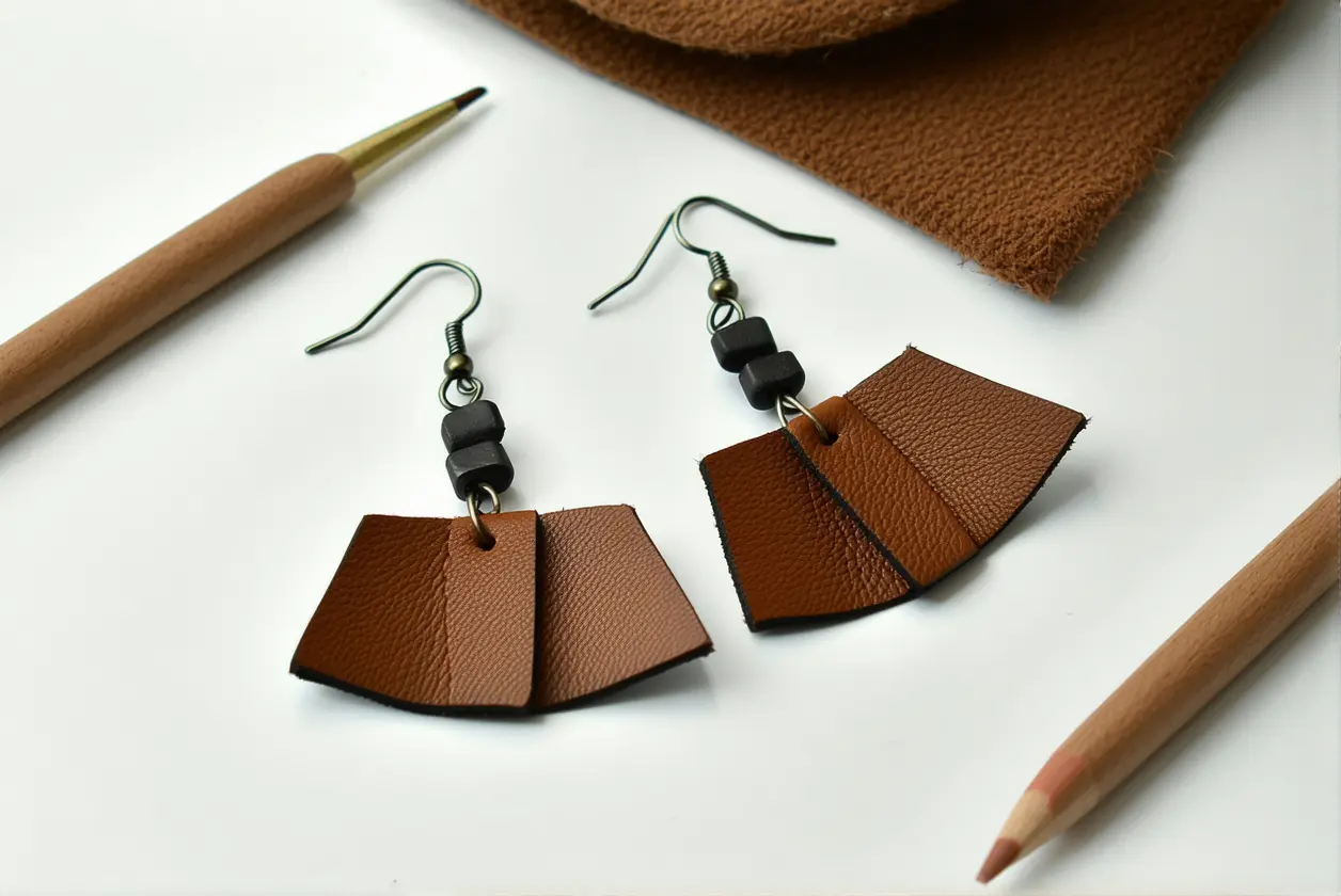 Tuto : boucles d’oreilles avec chutes de cuir