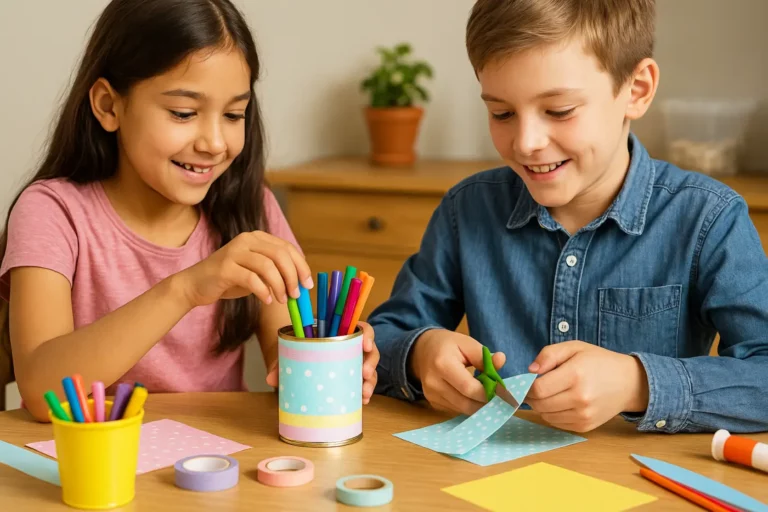 Offrir un pot de crayons réalisés par les enfants pour la fête des mères