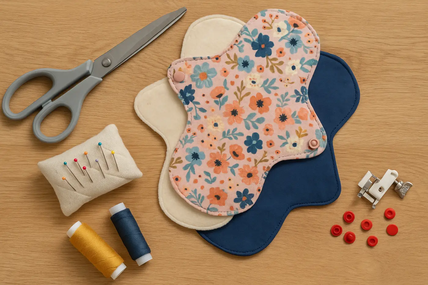 Coudre une serviette hygiénique lavable