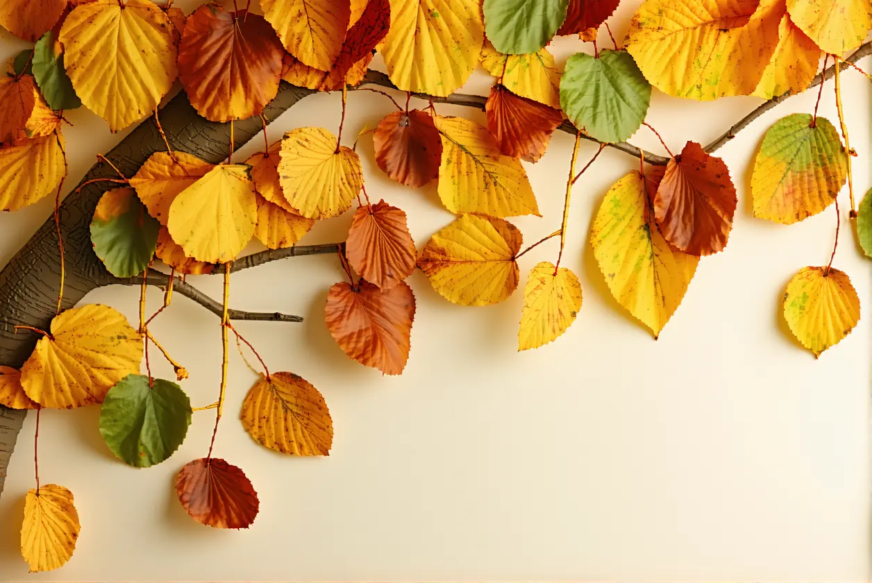 Déco automnale : guirlande de feuilles séchées à faire avec vos enfants