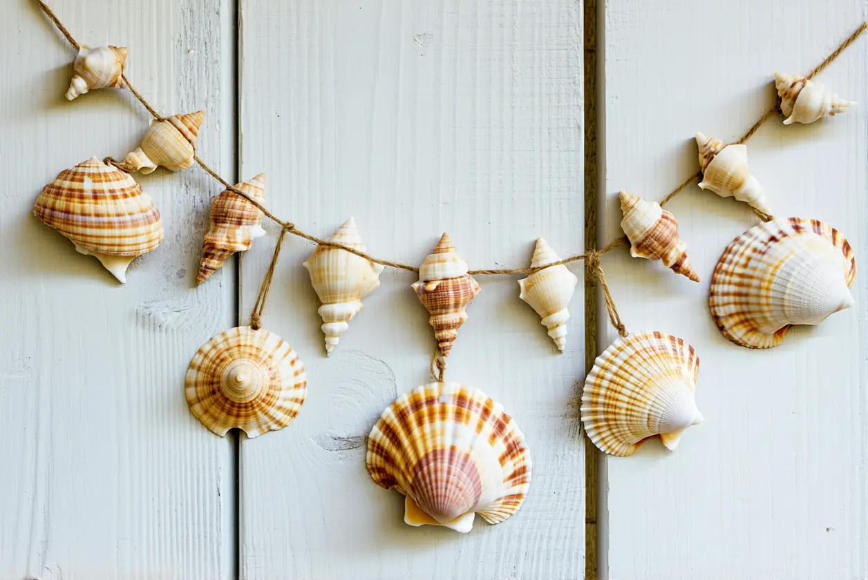 DIY vacances : fabriquez une guirlande de coquillages