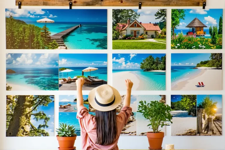 Exposez vos photos de vacances dans un tableau maison