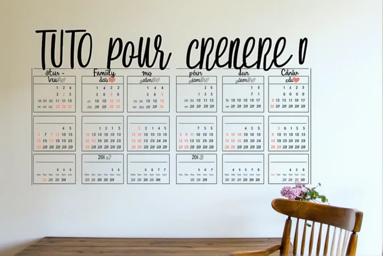 Tuto pour créer un calendrier familial mural joli et pratique