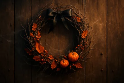 Réalisez une couronne de porte Halloween en branches