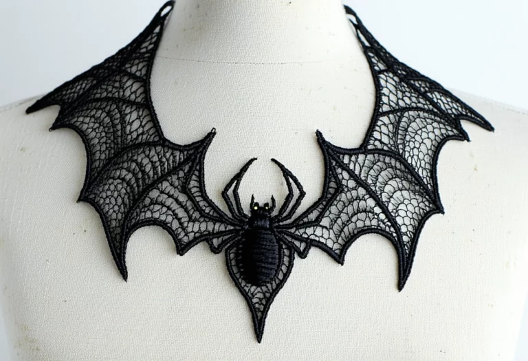 Collier plastron toile d’araignée Halloween en filigrane : le tuto avancé