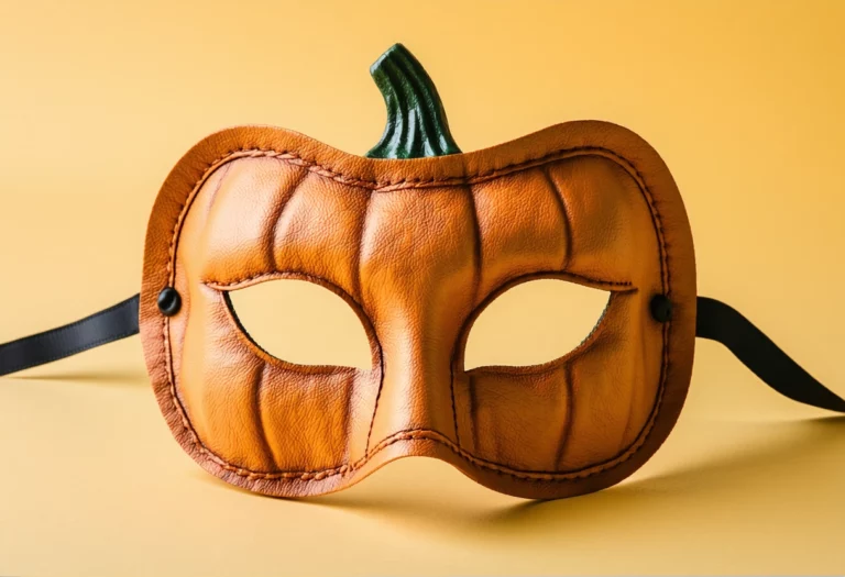 Masque citrouille 3D matelassé : volumes, surpiqûres et passepoil