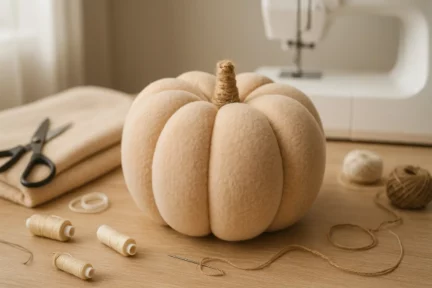 Coussin citrouille en polaire : tuto sans patron, idéal premier projet