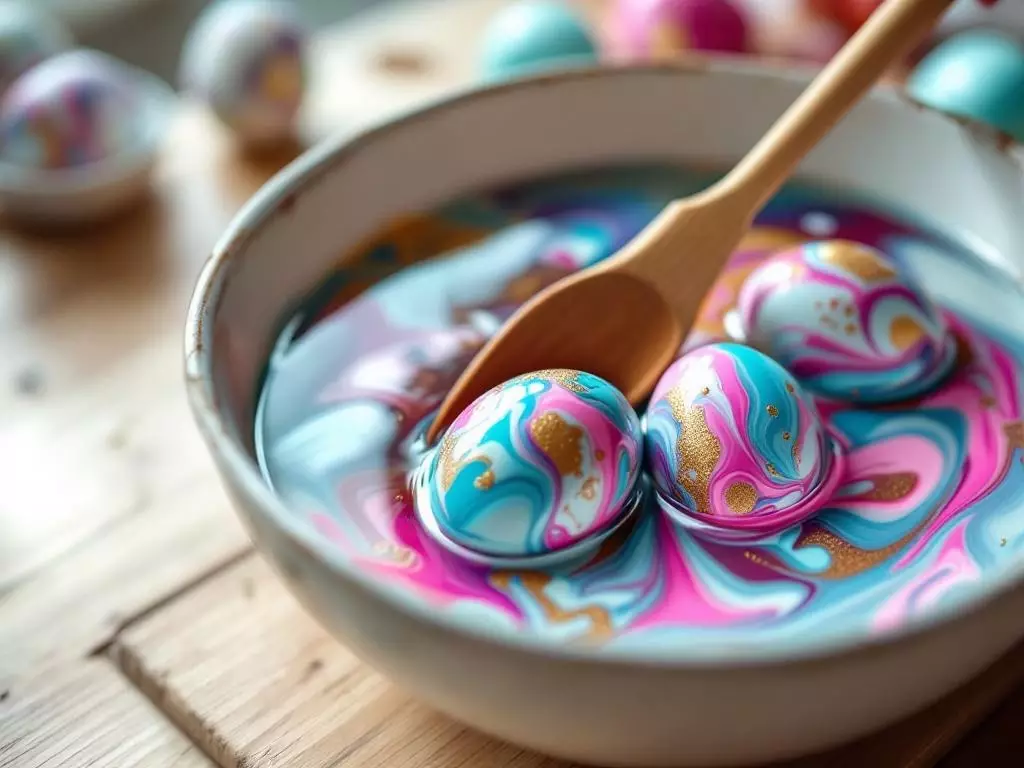 Tuto marbling œufs de pâques : la tendance etsy à faire avec les enfants — tutoriel DIY Marché des Créateurs