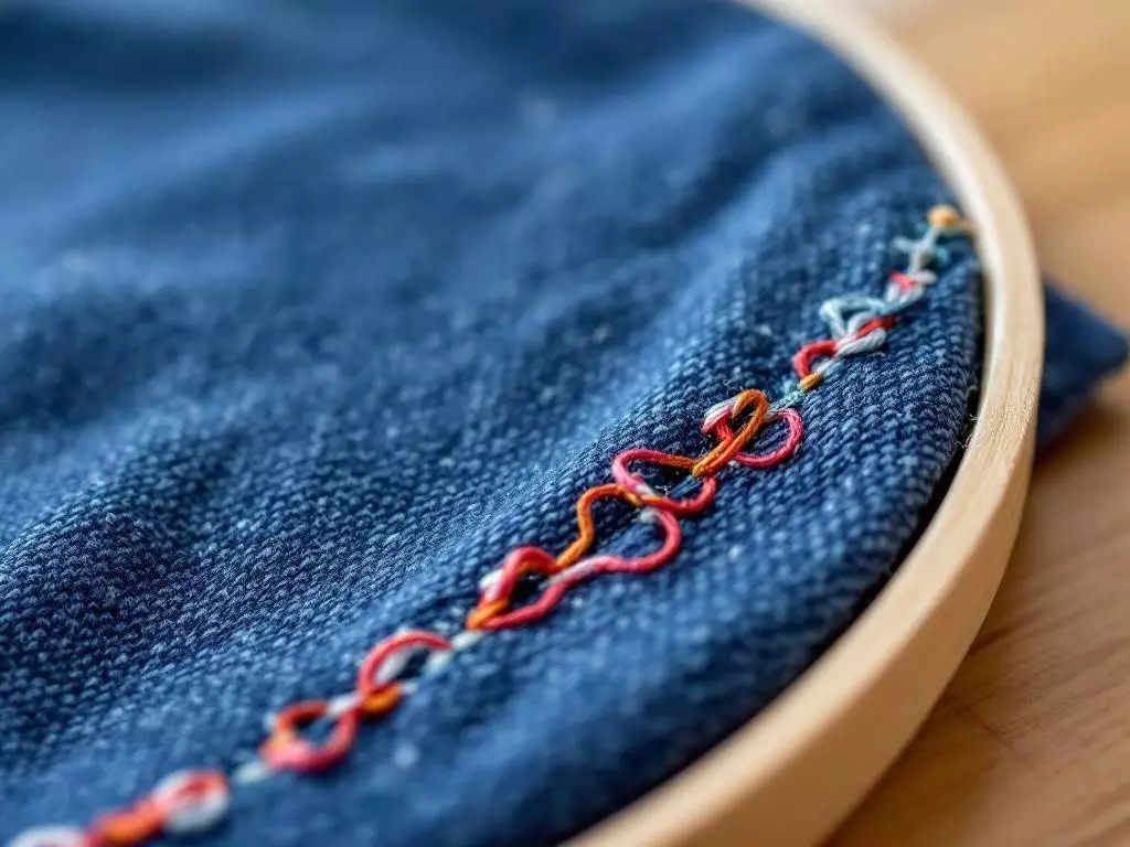 Broder sur jean sans galérer : fil, aiguille et points qui ne lâchent pas — tutoriel DIY Marché des Créateurs