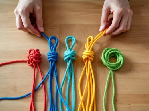 Scoubidous : les nœuds de départ et les formes faciles expliqués pas à pas