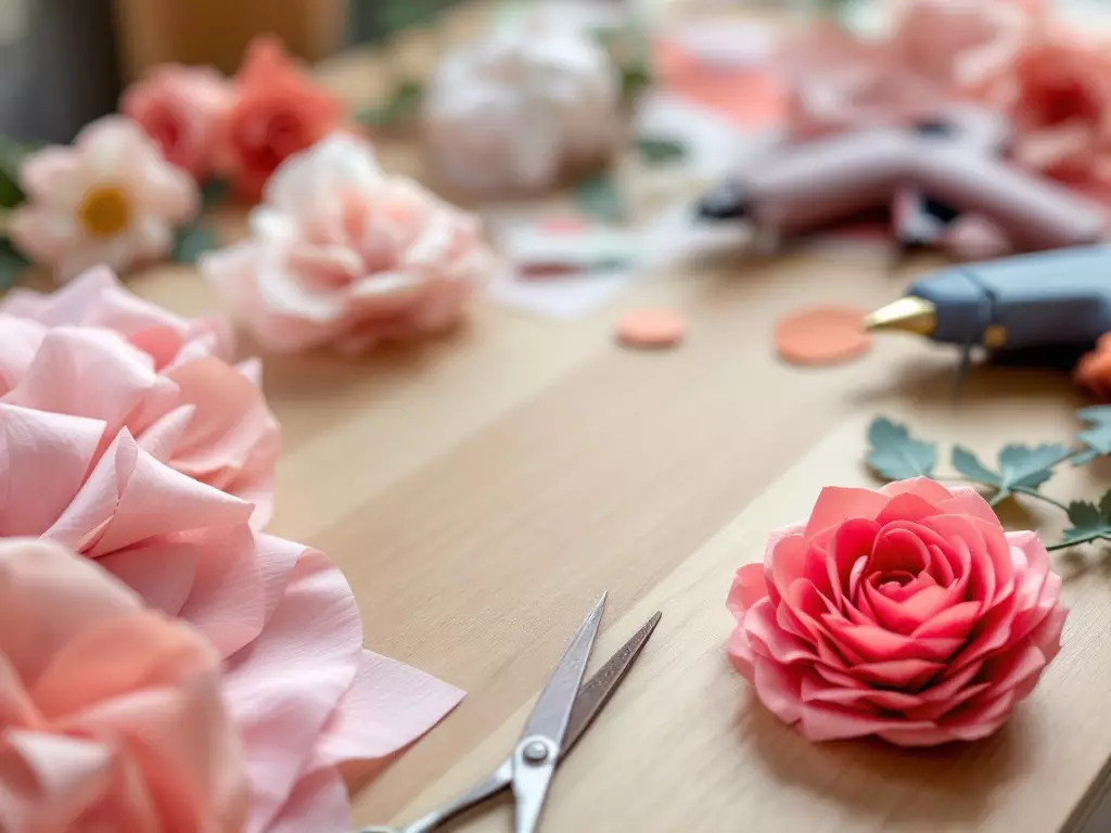 Fleurs en papier crépon : maîtriser le frisage et l’assemblage pour un rendu naturel — tutoriel DIY Marché des Créateurs